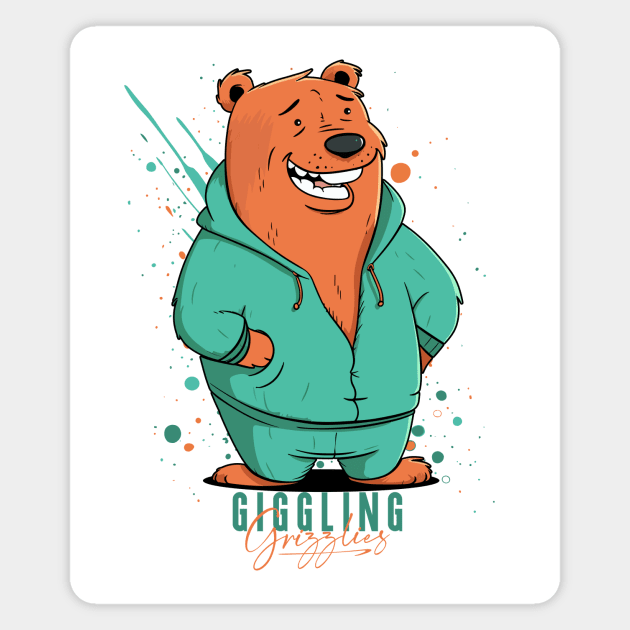 The Giggling Grizzlies Collection - No. 5/12 Magnet by emmjott